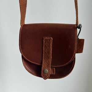 Mini leather cross-body bag